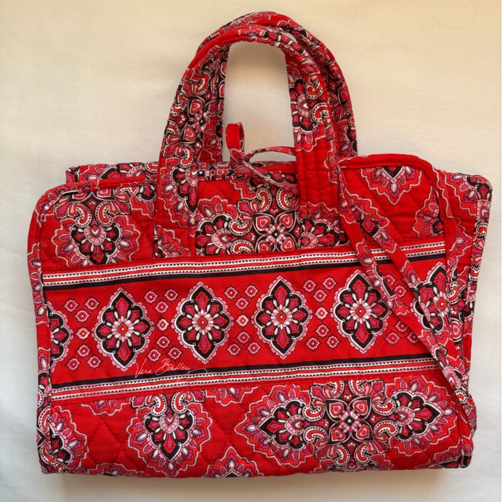 Vera Bradley Red and Black Paisley Travel Bag